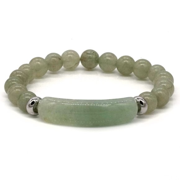 Natural Green Aventurine Elastic Bracelet. - Picture 2 of 2